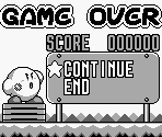 Game Over Screen