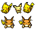 Pichu, Pikachu & Raichu