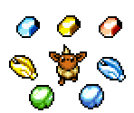 Eevee, Vaporeon, Jolteon, Flareon, Espeon, Umbreon, Leafeon & Glaceon