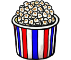 Table, Popcorn, & Drink
