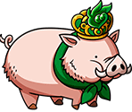 #0344 - Green Jeweled Porc