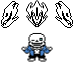 Custom / Edited - Undertale Customs - Sans (Deltarune Battle-Style) - The  Spriters Resource