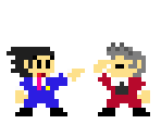 Phoenix Wright & Miles Edgeworth (Super Mario Maker-Style)