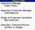 Game Credits