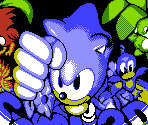 Title and "Menu" Screens (Sonic 3D Blast 6)