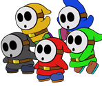 Shy Guys (Paper Mario-Style)