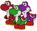Yoshi (Paper Mario-Style)