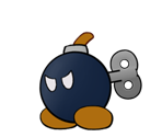 Bob-omb (Paper Mario-Style)