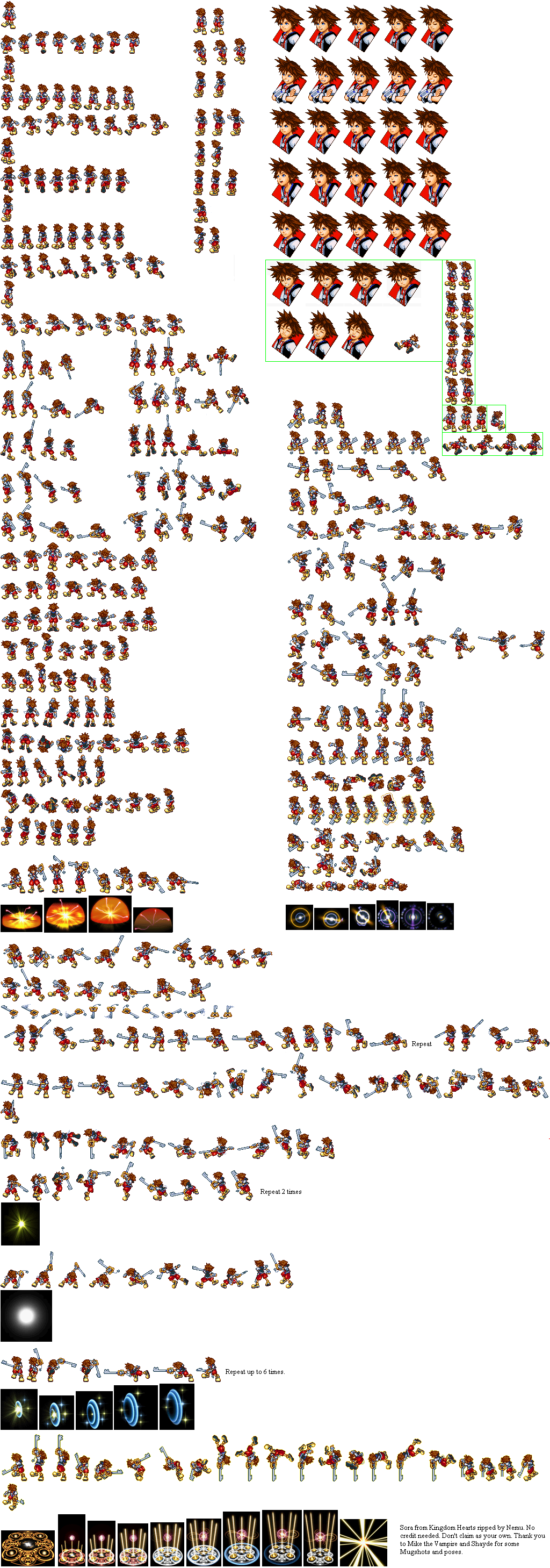 Kingdom Hearts Sprite Sheet