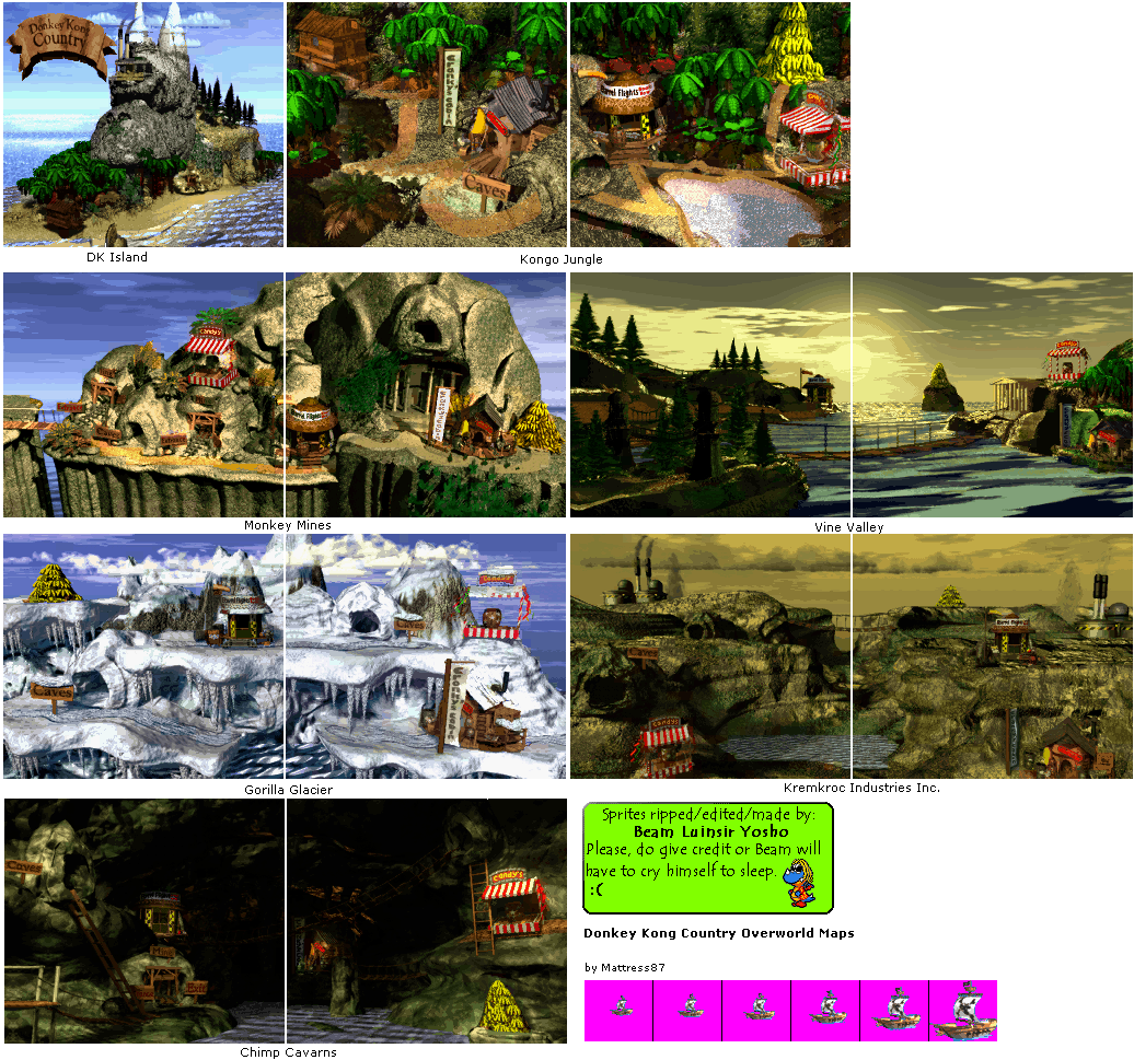 Donkey Kong Country - Overworld Maps