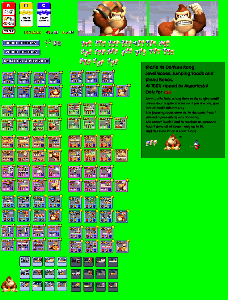 Mario vs. Donkey Kong - Level Icons