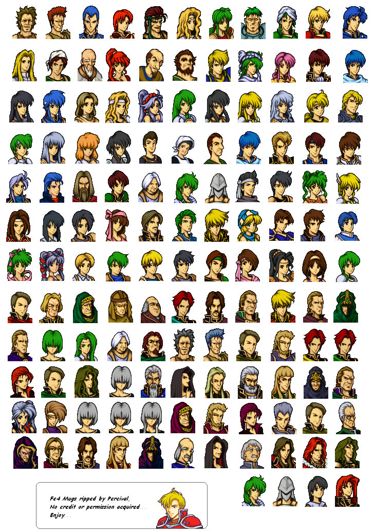 Fire Emblem: Genealogy of the Holy War (JPN) - Portraits