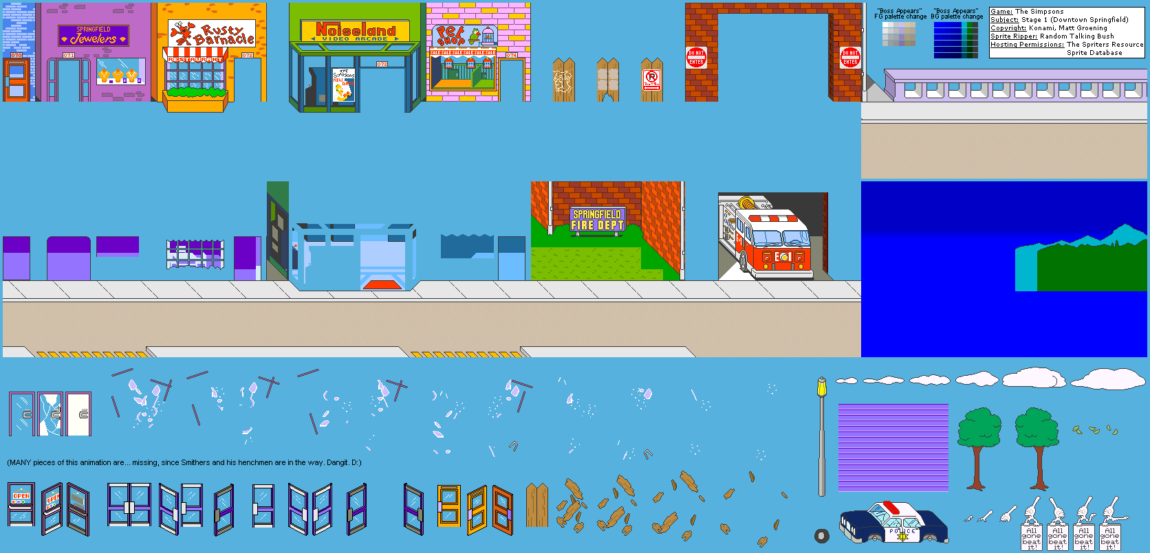 The Simpsons - Stage 1: Downtown Springfield