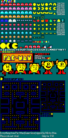 Pac Man Atari 2600 Sprites