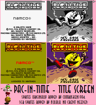 Pac-in-Time - Title Screen