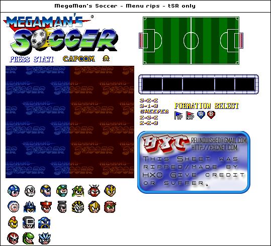 Mega Man Soccer - Menu Screen