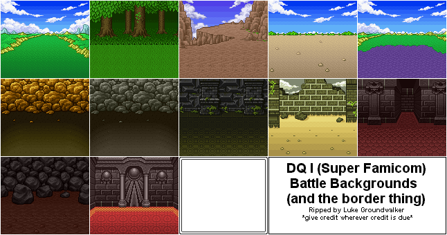 Dragon Quest (JPN) - Backgrounds