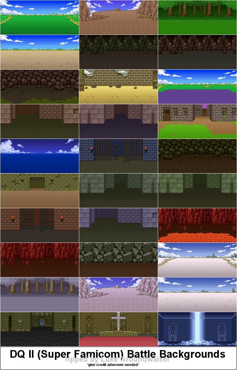 Dragon Quest 2 (JPN) - Backgrounds