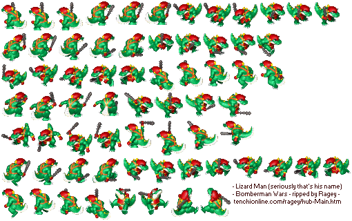 Bomberman Wars (JPN) - Lizard Man