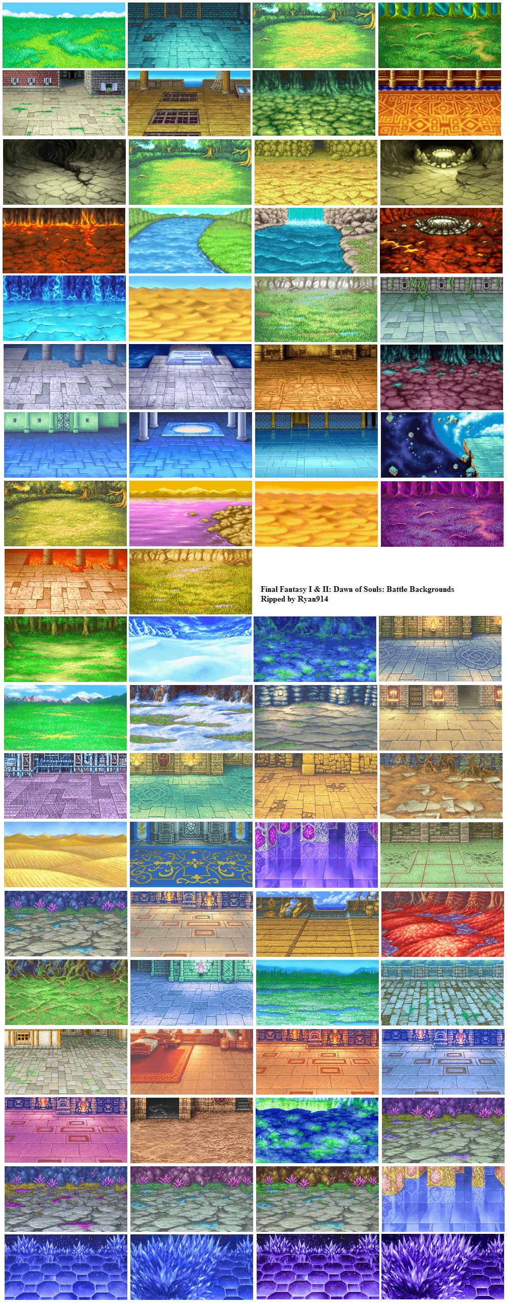 Final Fantasy 1: Dawn of Souls - Battle Backgrounds