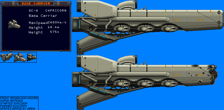 Front Mission: Gun Hazard (JPN) - Base Carrier Capricorn