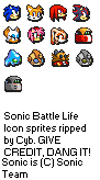 Sonic Battle - Life Icons