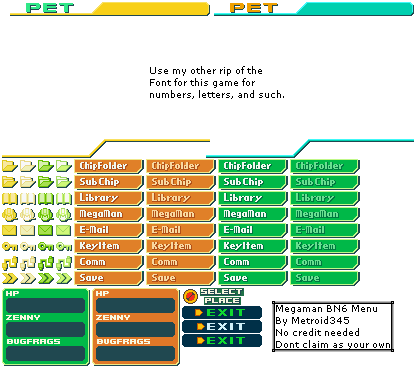 Mega Man Battle Network 6 - Main Menu