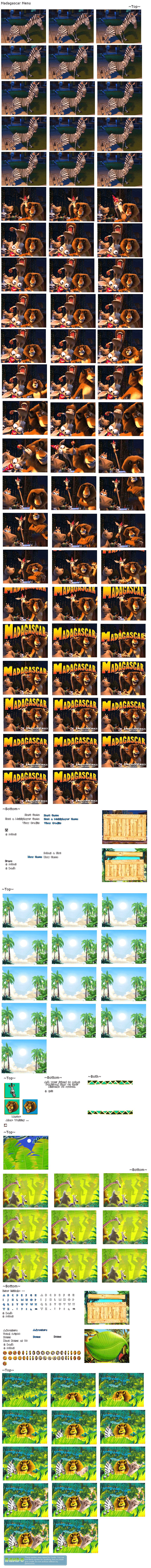 Madagascar - Menu