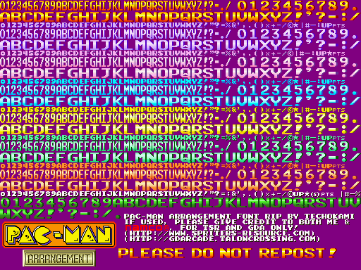 Pac-Man Collection - Fonts