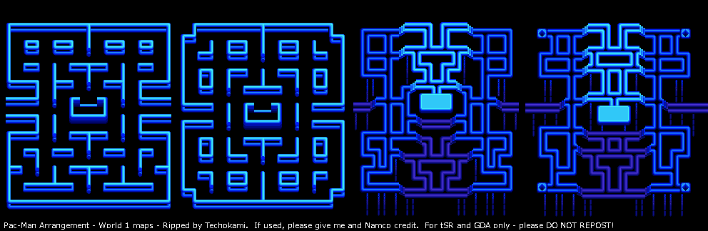 Pac-Man Collection - World 1 Maps