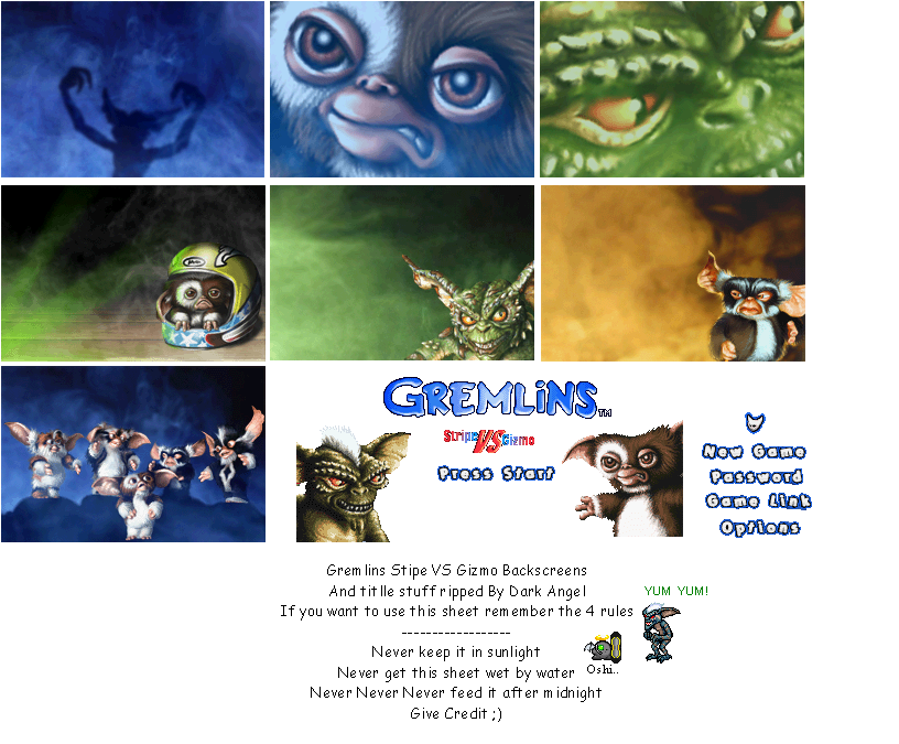 Gremlins: Stripe vs. Gizmo - Stripe VS Gizmo Backscreens