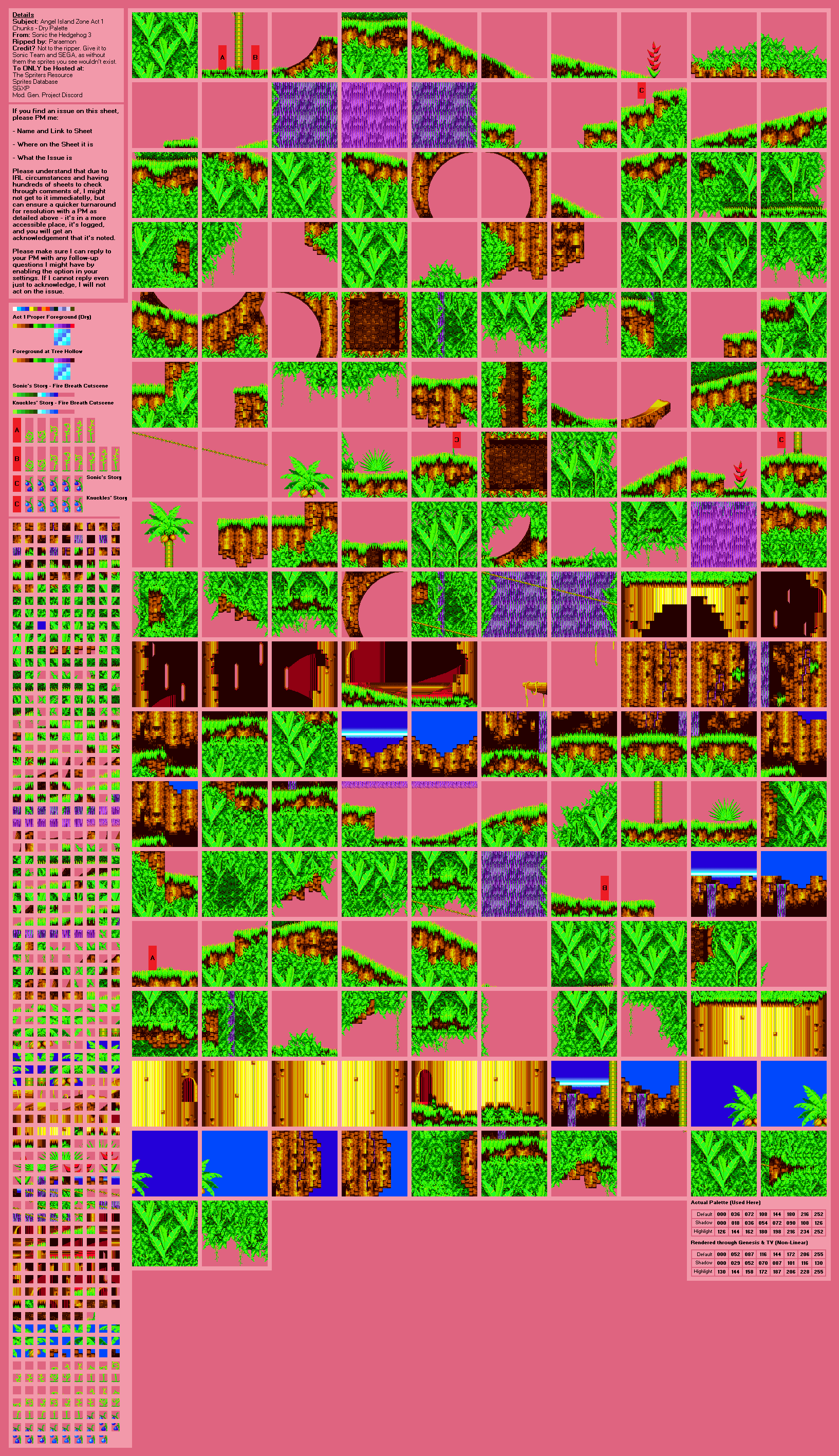 sonic 3 angel island sprites