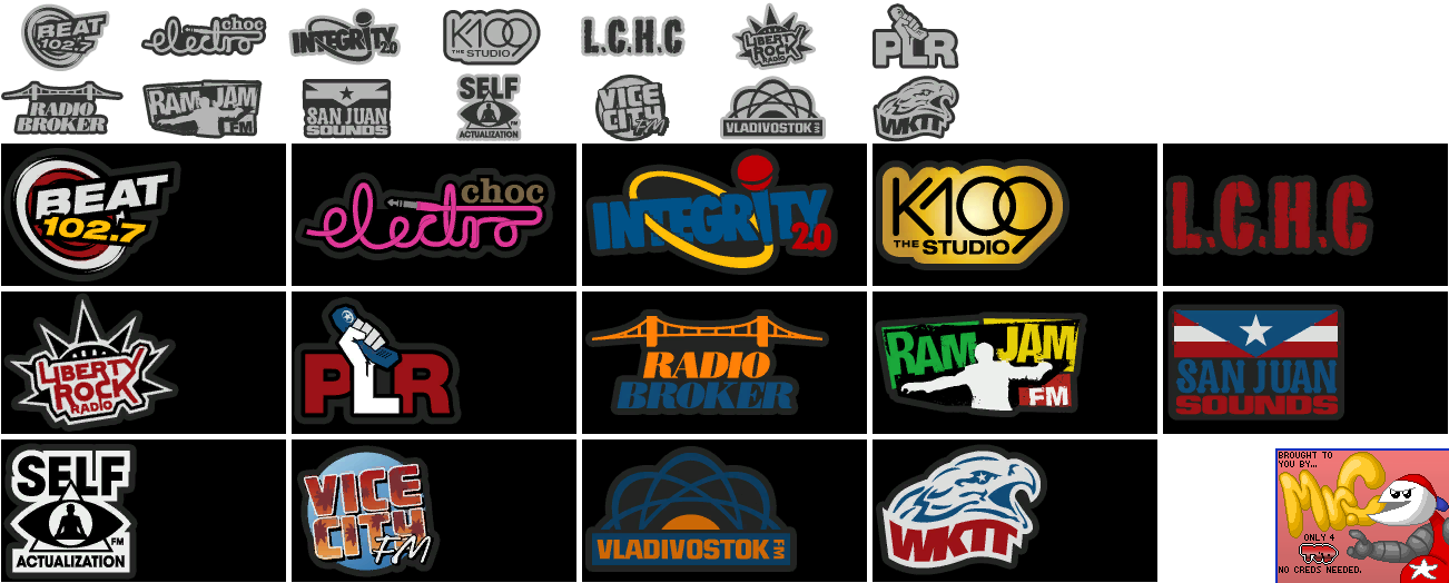 Grand Theft Auto 4: Episodes from Liberty City - Radio Station Logos