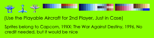 19XX: The War Against Destiny - Second Player Sprites