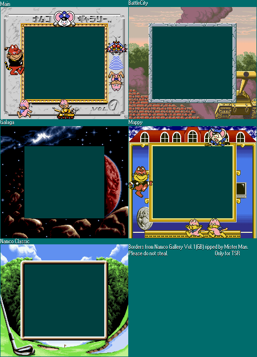 Namco Gallery Vol. 1 (JPN) - Super Game Boy Borders