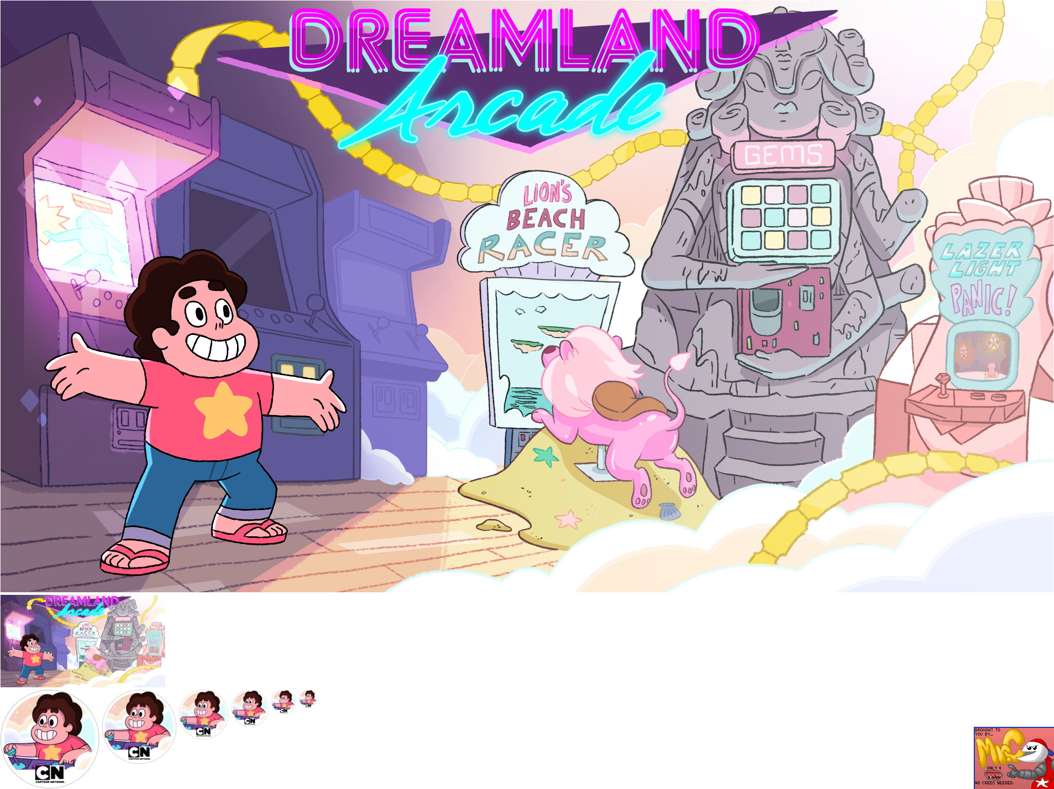 Steven Universe: Dreamland Arcade - Splash Screen and App Icons