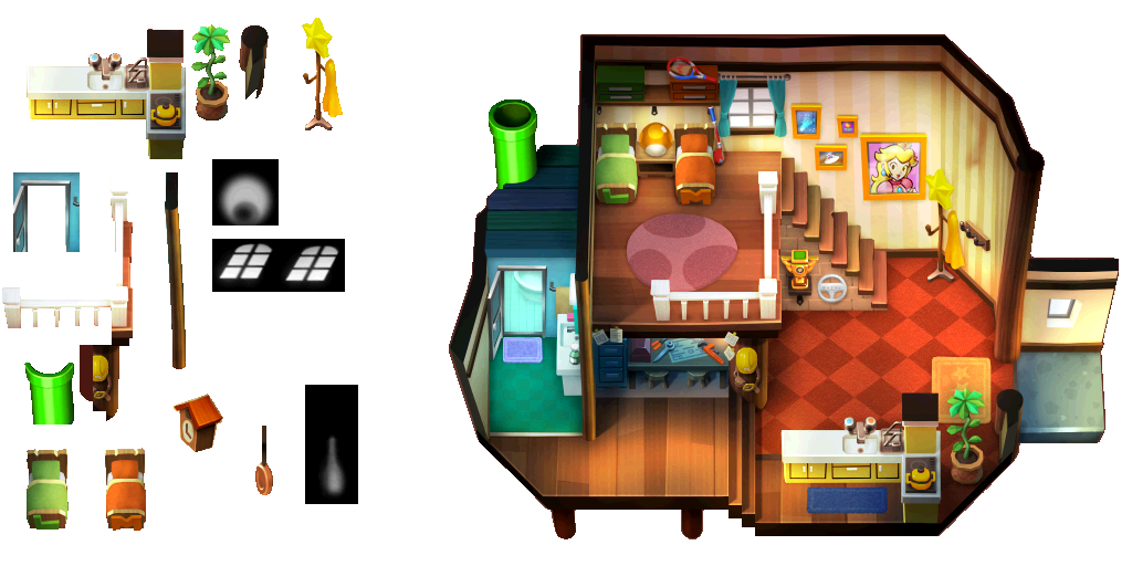 Mario & Luigi: Superstar Saga + Bowser's Minions - Mario's House Interior