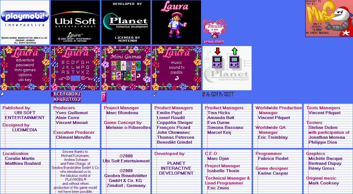 Main Menu and Credits