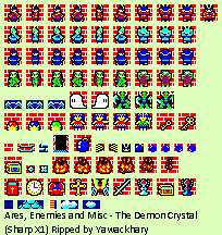 The Demon Crystal - Ares, Enemies and Miscellaneous