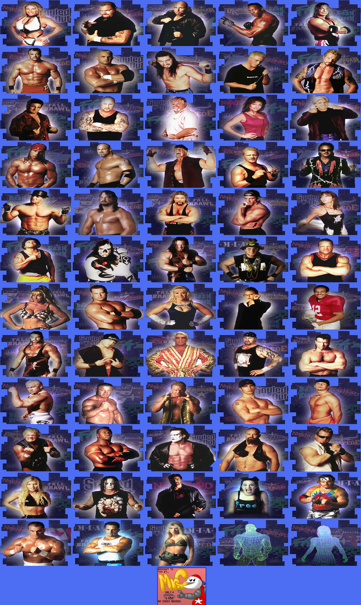 WCW Backstage Assault - Wrestler Portraits