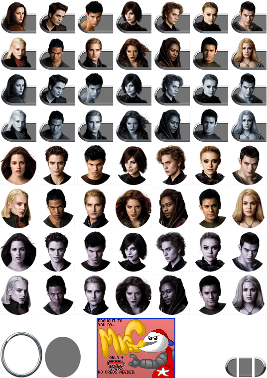 The Twilight Saga: New Moon Movie Game - Character Icons