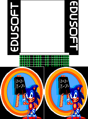 Sonic's Edusoft (Prototype) - Title Screen