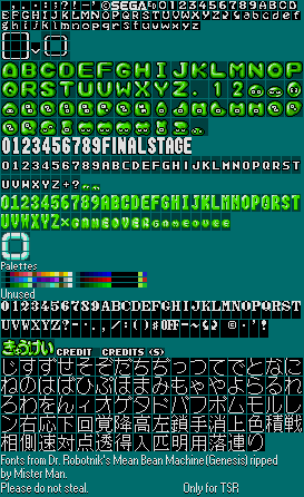 Dr. Robotnik's Mean Bean Machine - Fonts