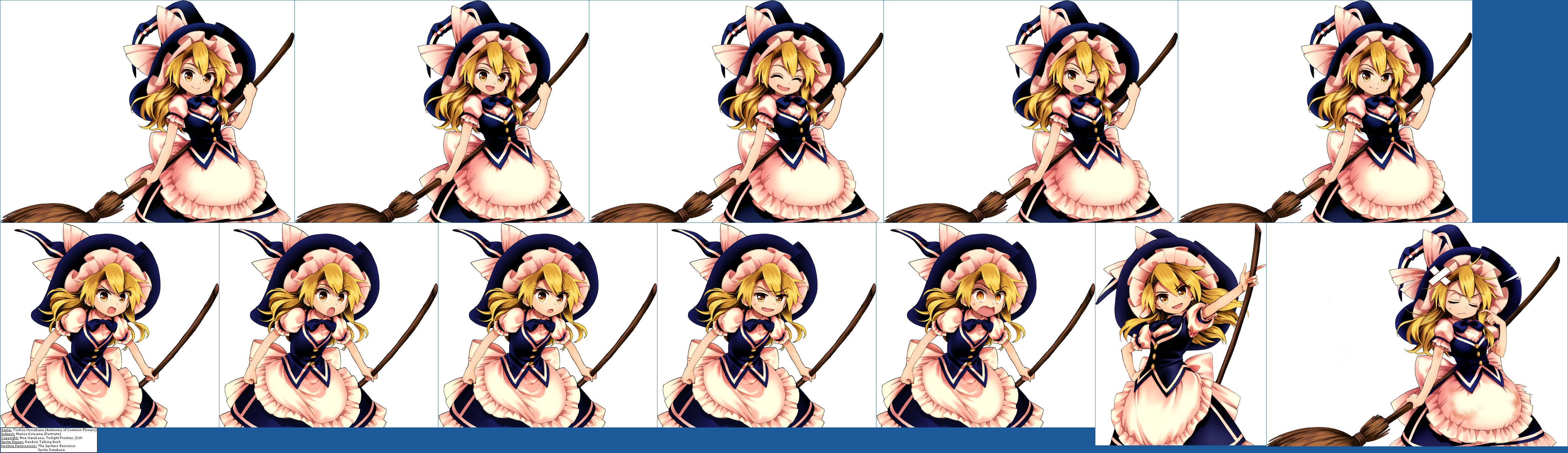 Touhou Hyouibana (Antinomy of Common Flowers) - Marisa Kirisame's Portraits