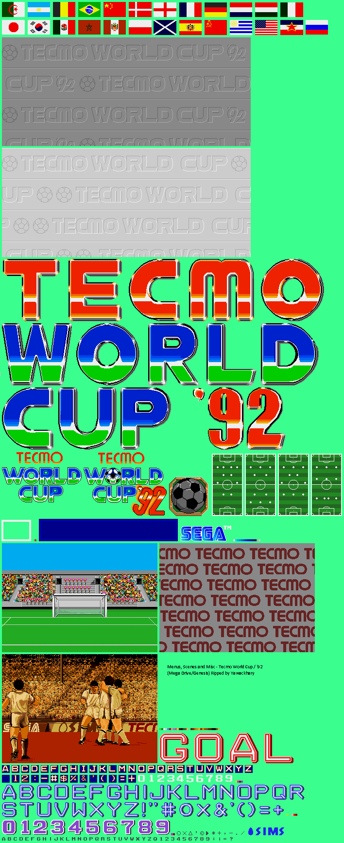 Tecmo World Cup / Tecmo World Cup '92 - Menus, Scenes and Miscellaneous