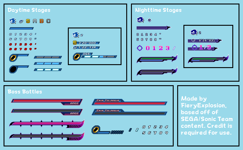 Sonic Unleashed Wii HUD