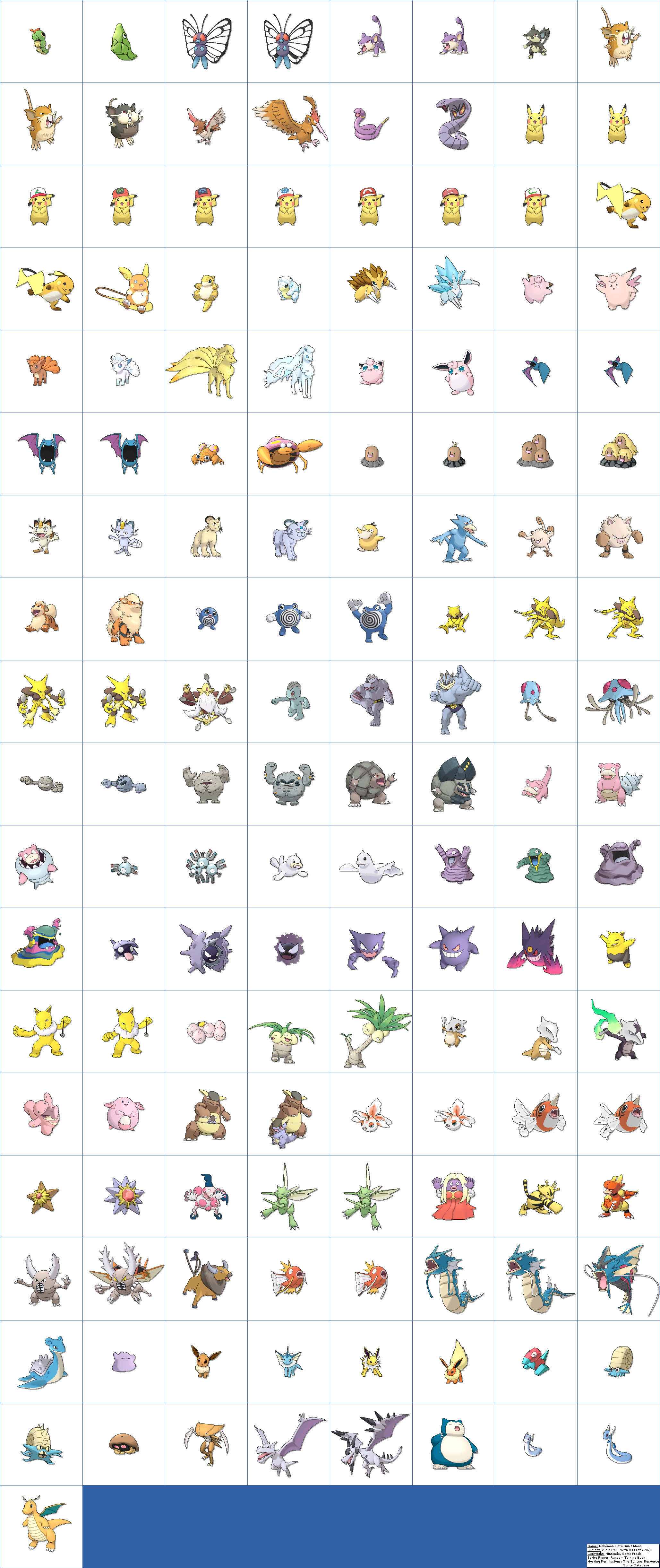 Alola Dex Previews (1st Generation, Normal)