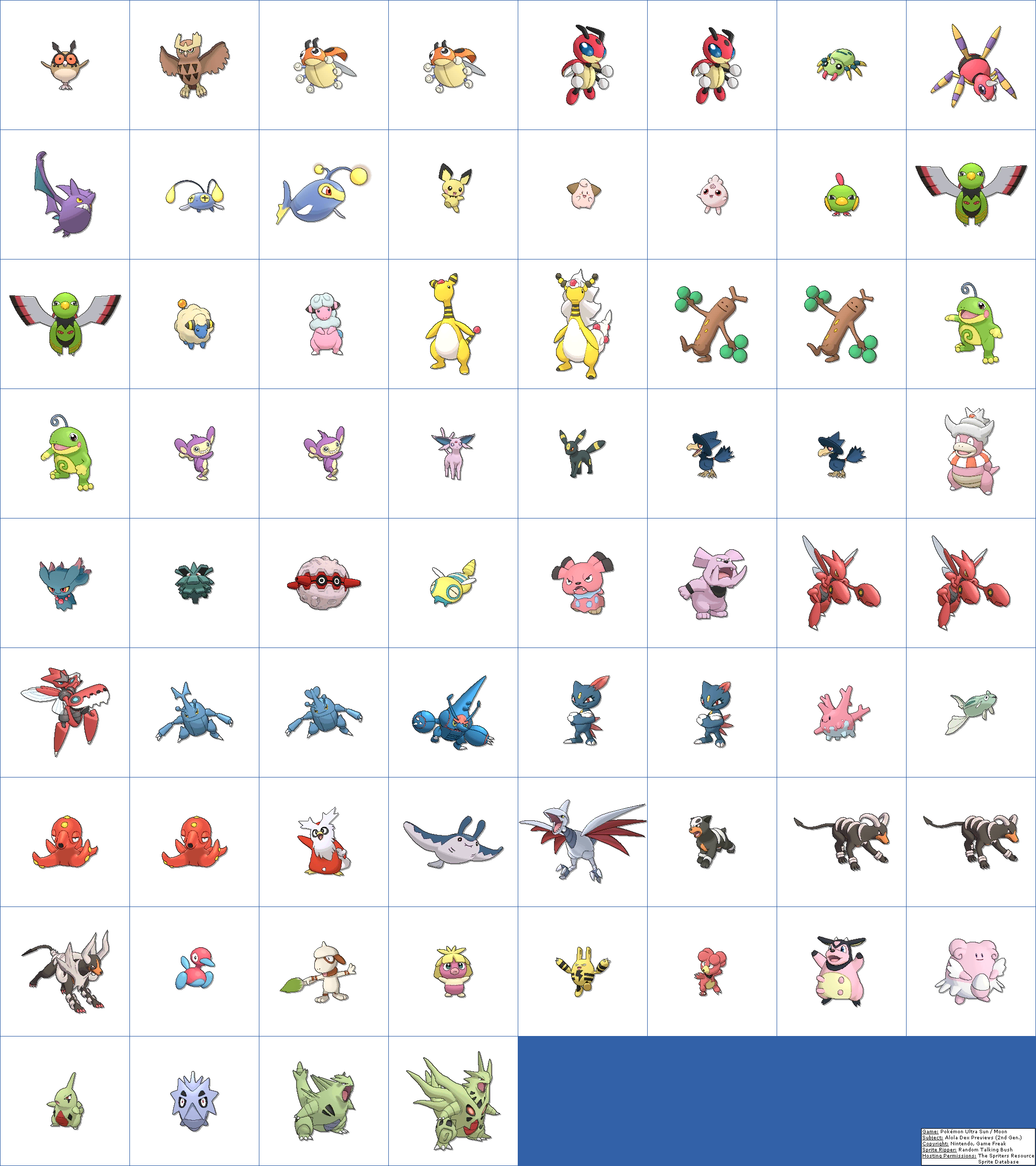 Alola Dex Previews (2nd Generation, Normal)