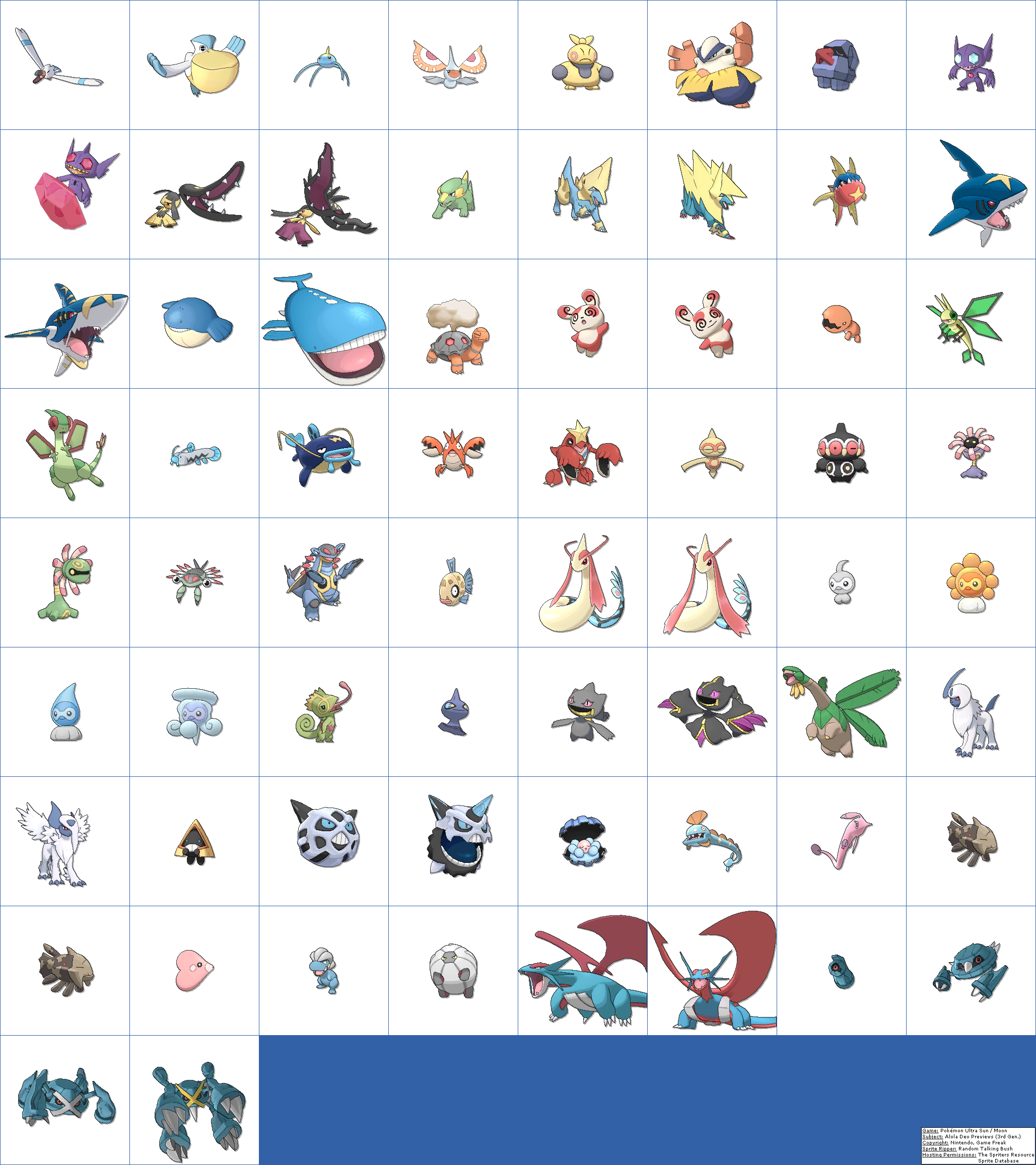 Alola Dex Previews (3rd Generation, Normal)