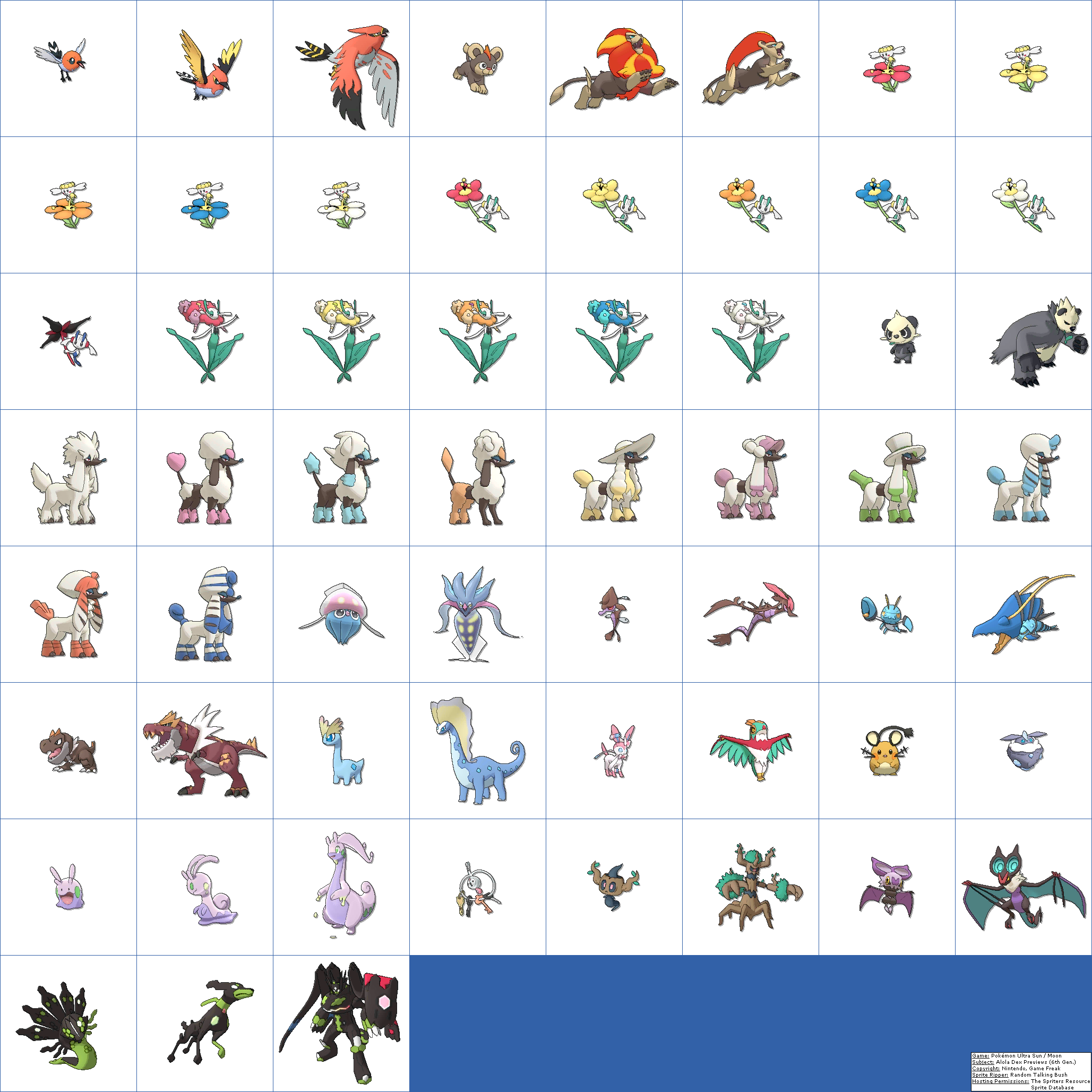 Alola Dex Previews (6th Generation, Normal)